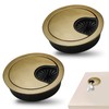 Desk Cable Grommet 2 Pcs 53mm Zinc Alloy Desk Grommet