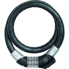 ABUS PHANTOM 8950/180 KF - Cable Bike Lock Set with KF Saddle Clamp Bracket - 12/15mm - ABUS Security Level 5 - Black