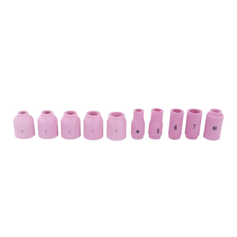 55 Pcs Set TIG Welding Consumables Ceramic Nozzle Heat Resistant