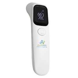 Amplim Forehead Thermometer | No-Touch, FDA-Cleared, Medical-Grade Infrared | 1-Second Read with Audible Fever Alert | Accurate Digital Infrared Thermometer for Adults, Kids, Baby
