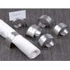 texpot Pack of 6 Napkin Rings with Slotted Stainless Steel