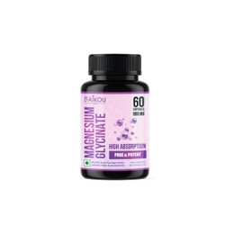 Magnesium Glycinate 1600mg per Serving High Absorption, Pure and Potent - 60 Capsules