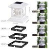 AEFRELEOHT Solar Post Cap Lights, Warm White & RGB Automatic