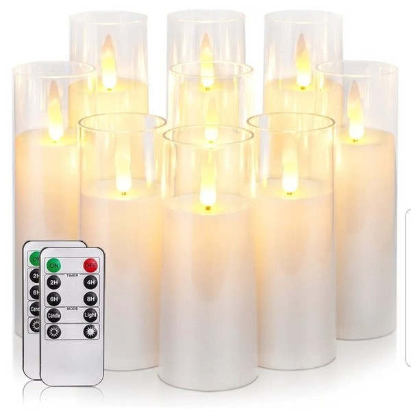 Homery Pure Candles Flameless LED Homemory Pure White Set Of