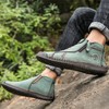 Medieval Boots Leather Renaissance Outdoor Casual Fashion Zipper Slip On