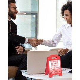 Funny Retirement Gifts, Home Office Desk Decor Retired Person on Premises Desk Sign Retirement Party Decorations, Farewell Gift for Retired Coworker Boss Leader