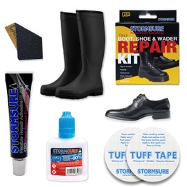 Stormsure Rapid Repair - Black Boot and Shoe Repair + 30ml Stormcure Accelerator - Fast, Strong Repairs with 10x Faster Cure Time