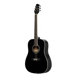 Stagg Left-Handed Dreadnought Acoustic Guitar - Black - SA20D LH-BK