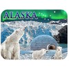 Alaska Northern Lights and Polar Bears Fridge Magnet