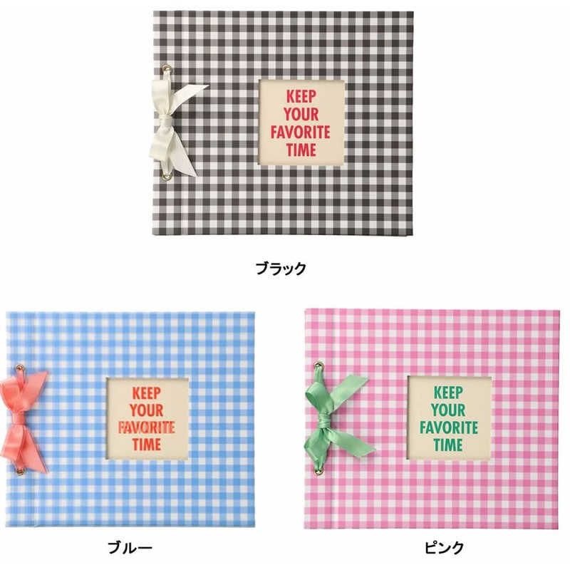 Scrap Mount Album Gingham Check Decora Blue DCP-SCAL01-BL