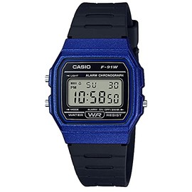 Casio Watch, Collection, Digital Resin, blue/F-91, Modern