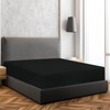 Soroor Bedding & Linen, Microfiber Single Fitted Sheet, Black Deep