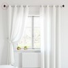 Qusmeiyici 4 PACK Window Curtain Rod Cap, White Plastic Curtain