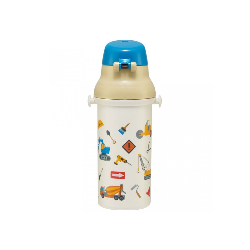 Skater Walking Car Heavy Equipment Antibacterial One-Touch Bottle 480ml Strap