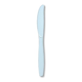 Creative Converting Touch of Color Premium 24-Count Plastic Knives, Pastel Blue