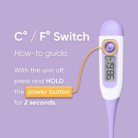 Wondfo Digital Basal Thermometer for Women Fertility – BBT Thermometer for Ovulation & Pregnancy Tracking – High Accuracy & LCD Display & Waterproof