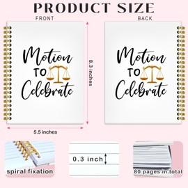 BRRNYOI Lawyer Gifts Notebook Journal 5.5x8.3, Lawyer Attorney Gifts for Men Women, Law Office Supplies, Motion to Celebrate Attorney Hardcover Spiral Notebooks for Note Taking