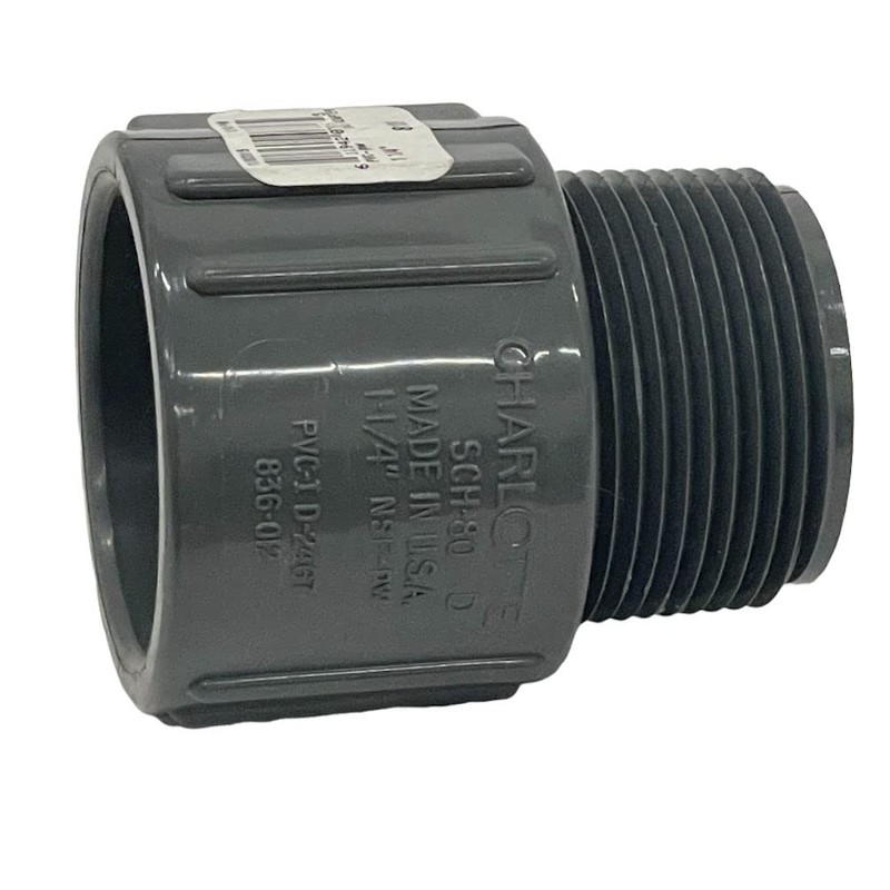 Charlotte Pipe 1-1/4 Sch80 MPT Adapter
