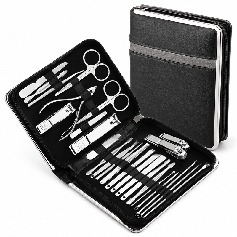 26-Piece Manicure Set for Nail and Cuticle Care – Stainless
