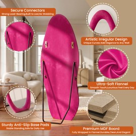 Full Length Mirror, 65×24 Mirror Full Length Wrapped in Flannel