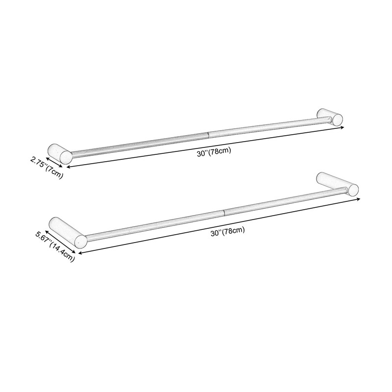 Towel Racks for Bathroom, NEWRAIN 30 inch Double Bath Towel
