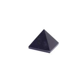L PEDRA & CRYSTAL Gemstone Pyramid – Decorative Crystal Stone for Desk, Meditation Space, or Shelf Display | Handcrafted Polished Gem Pyramid for Home Decor | 3x3x3 Cm (Black Jasper Pyramid)