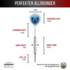 Champify Brass Darts Set "Blue Eagle" - 3 Darts with