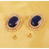 Touchstone Pendientes de diseño indio Bollywood artístico de gran tamaño,