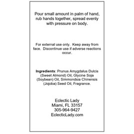 Eclectic Lady Cinnamon Candies Massage Oil, 8 oz, With Sweet Almond Oil and Jojoba Oil, Preservative Free, Perfect for Aromatherapy and Relaxation