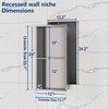 Neodrain No Tile Shower Niche, Stainless Steel Wall Niche 13.1"X25.1"(Inner