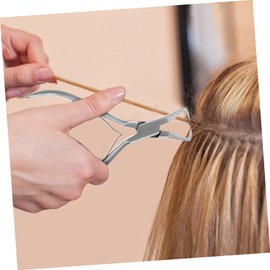 Healeved 1Pair Hair Extension Pliers Ergonomic Angled Clamp Tool for Easy Bonding Repair Portable Pliers for Home Salon Hair Styling