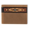 ARIAT Bifold Southwest Red/Turquoise Accent Wallet, Aged Black, Aged Black,