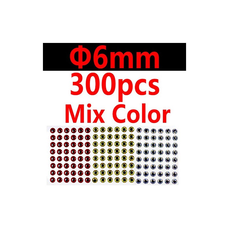 Wifreo 300PCS 3D Bionic Fish Eyes Fly Tying Material Lure