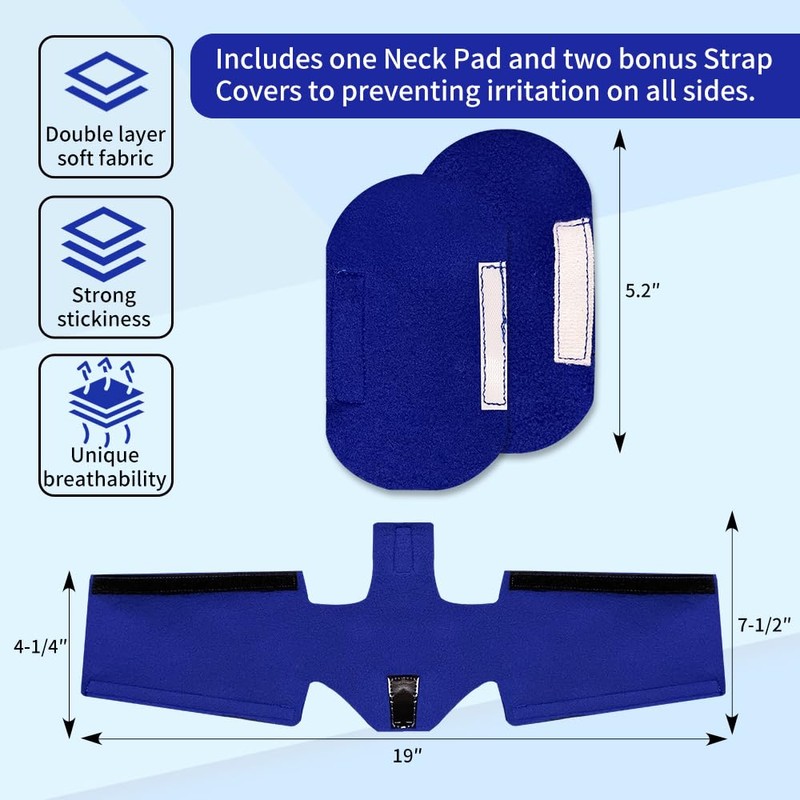Rescare CPAP Neck Pad & 2Pack CPAP Strap Covers Compatible