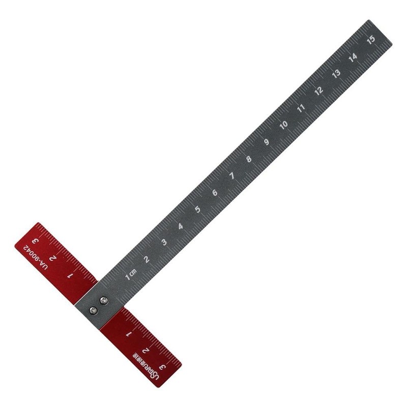 Urjumpea T-Shaped Square Metal Ruler, 6 Inch, Perfect for Art
