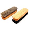 DELARA Two high-quality polishing brushes made of lacquered beech wood