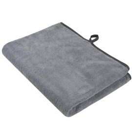 VIVOTE Microfibre Towel for the Bathroom, Ultra Soft and Fluffy Towel with Hanging Loop, Durable Dryer Towel, Large Hand Towel, 50 x 100 cm, Grey, 1 Piece