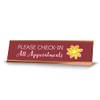 Please Check-in All Appointments, Flower Gold Frame Desk Sign (2