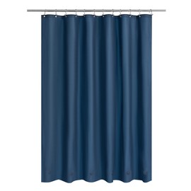 Mrs Awesome Shower Curtain Liner with 6 Magnets Beige PEVA 8G Thick & Heavy Duty, Waterproof Plastic Shower Curtains for Bathroom, Standard Size 72 x 72 inch, Navy Blue
