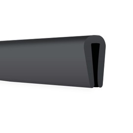 Rubber Edge Trim, 3/32" U Channel Edge Trim, Fit for 1/16" to 1/8", Edge Protector for Sheet Metal, Length 20Ft, Black Color