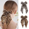 2 Pieces Of Leopard Print Bow Hair Clips, Retro Hair