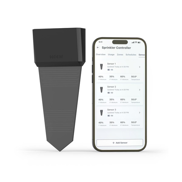 Moen Smart Wireless Soil Sensor, Automatic Moisture Meter Measurement for