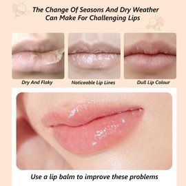 EONFAVE Feuchtigkeitsspendende Lippenbalsam Set, Lippenpflege-Mehrfachpackung Fruchtgeschmack Lip Balm, Tag Und Nacht Anti-Rissbildung Lippenmaske - Pfirsich, Blaubeere, Erdbeere, Avocado Lippenbalsam