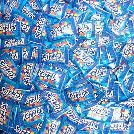 Snack Mountain Snack Mountain Razzle Gum Candy, Retro Candy Gum in Bulk, 2-Piece Individually Wrapped Vintage Candy, Bulk Gum, Gum Pack, Variety Flavors Grape, Tangerine, Orange Gum, Blue Raspberry Gum 60s Candy, 60 Pack