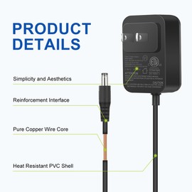 LANMU 32V Replacement Charger Compatible with Wyze Cordless Vacuum, AC/DC Adapter WCVCGER Power Supply Cord Replacement for Stick Vacuum Cleaner (NOT for Model S)