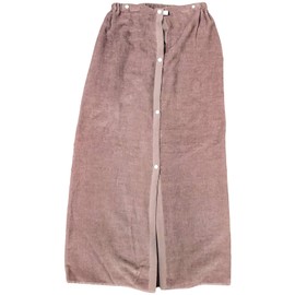 Hayashi MN486028 Wrap Towel, L Size, Approx. 39.4 x 47.2 inches (100 x 120 cm), Shirring, Solid Color, Beige 24