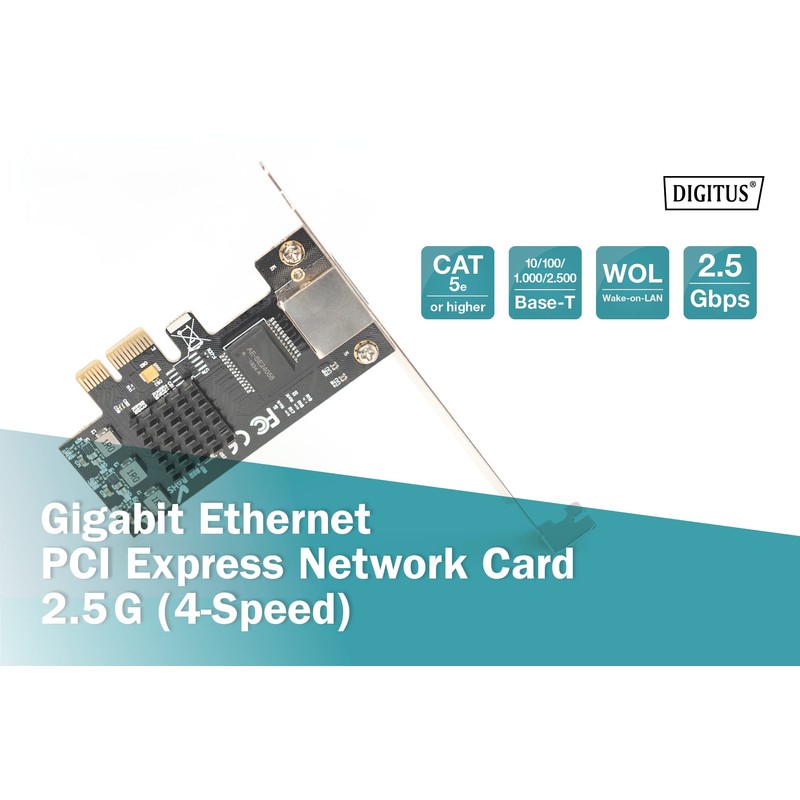 DIGITUS 2.5 Gigabit Ethernet Network Card - 2500/1000/100/10 Mbps -