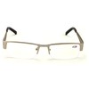 Men Rectangular Half Rimless Metal Reader Reading Glasses Sophisticate look
