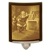 The Porcelain Garden Santa's Surprise - Curved Fine Porcelain Lithophane