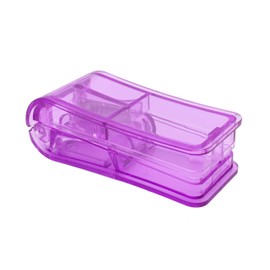 ShysTech Pill Cutter, Splitter, Organizer for Pills/Supplement/Medication 2 Pack (Purple)